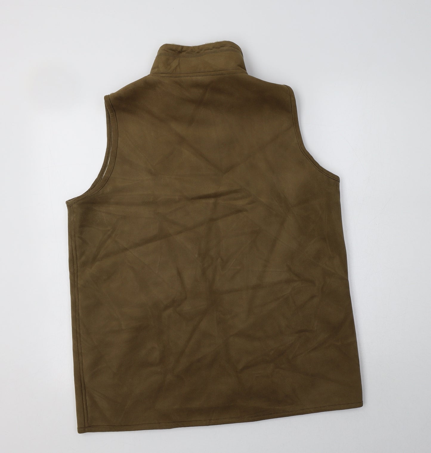 bREAK Mens Beige   Gilet Waistcoat Size M  Zip