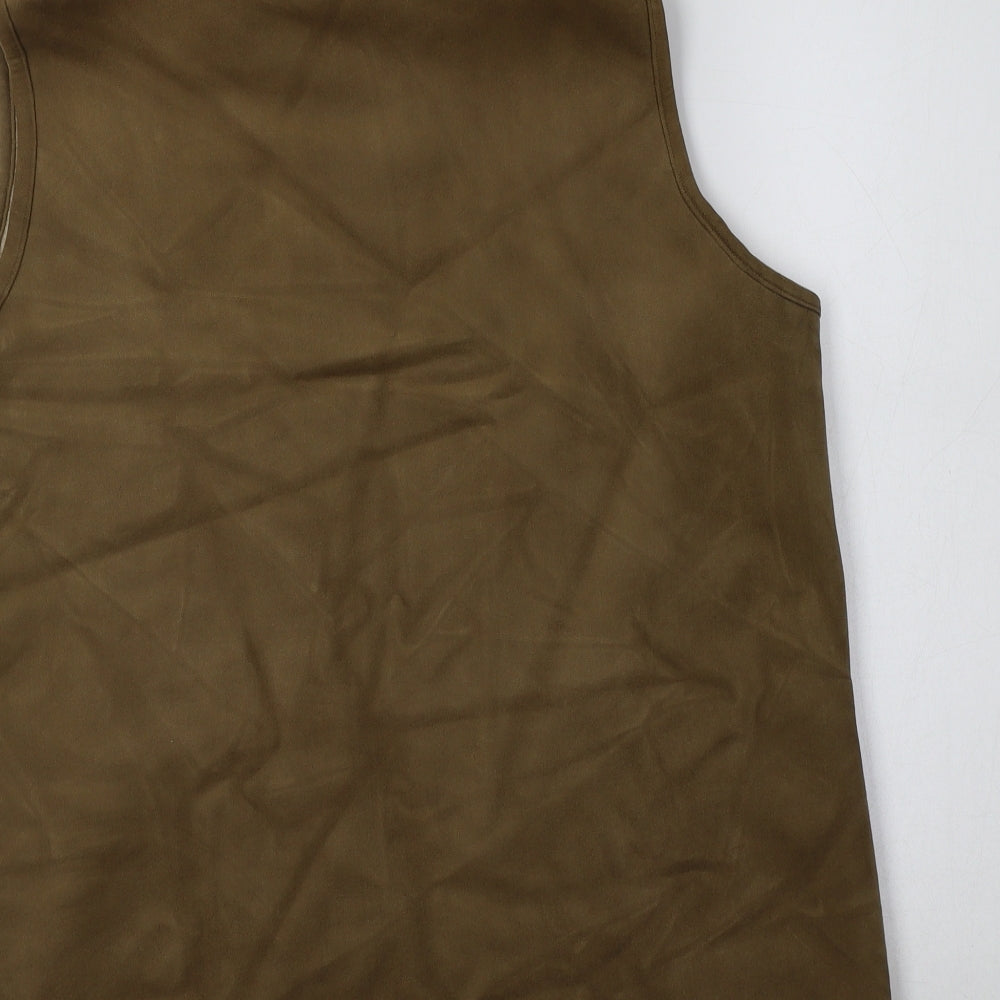 bREAK Mens Beige   Gilet Waistcoat Size M  Zip