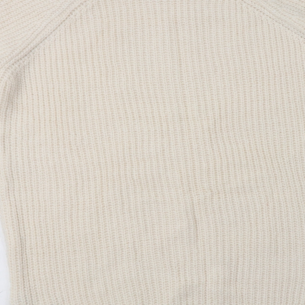 F&F Womens Ivory  Acrylic Jumper Dress  Size 8  Crew Neck