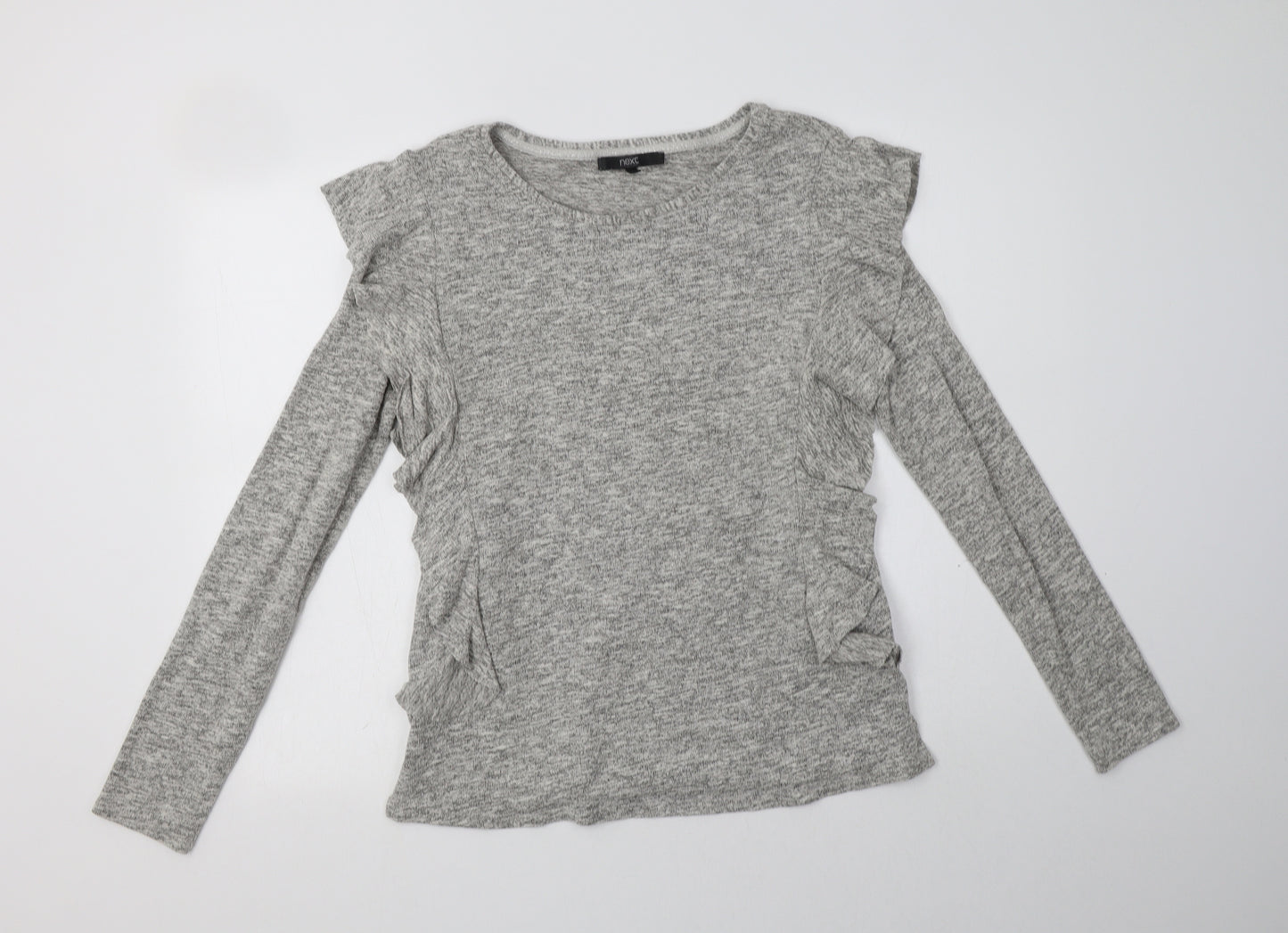 NEXT Womens Grey Crew Neck  Cotton Pullover Jumper Size 12