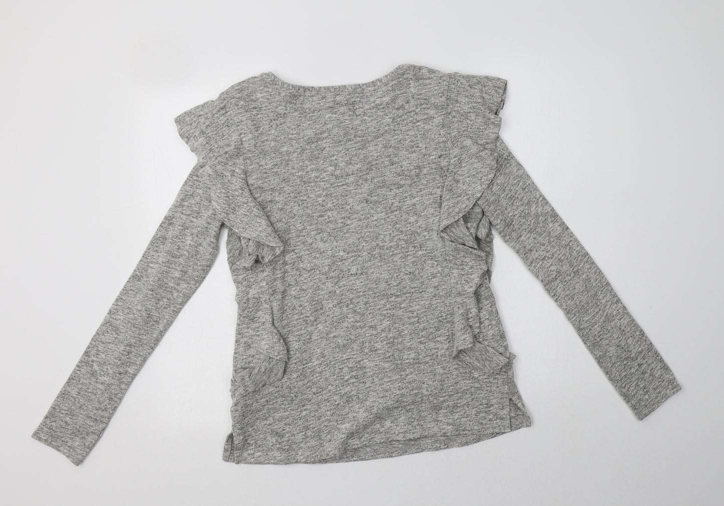 NEXT Womens Grey Crew Neck  Cotton Pullover Jumper Size 12