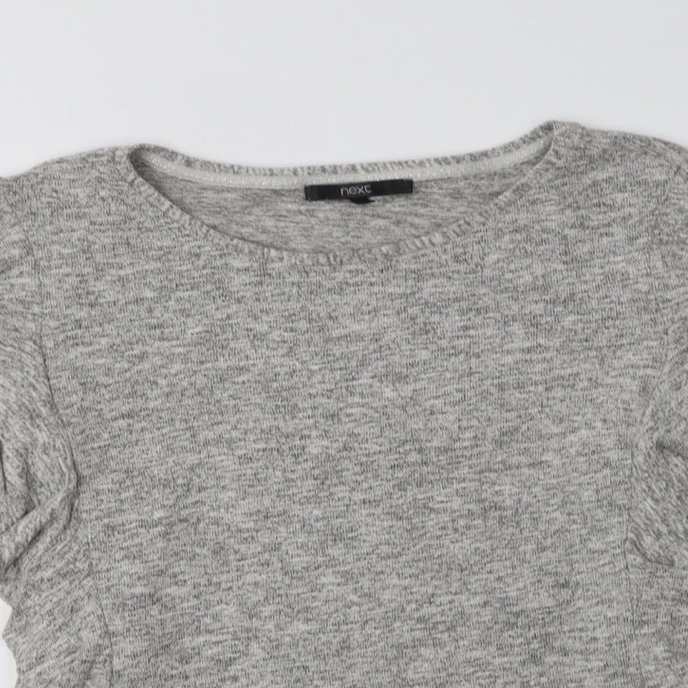 NEXT Womens Grey Crew Neck  Cotton Pullover Jumper Size 12
