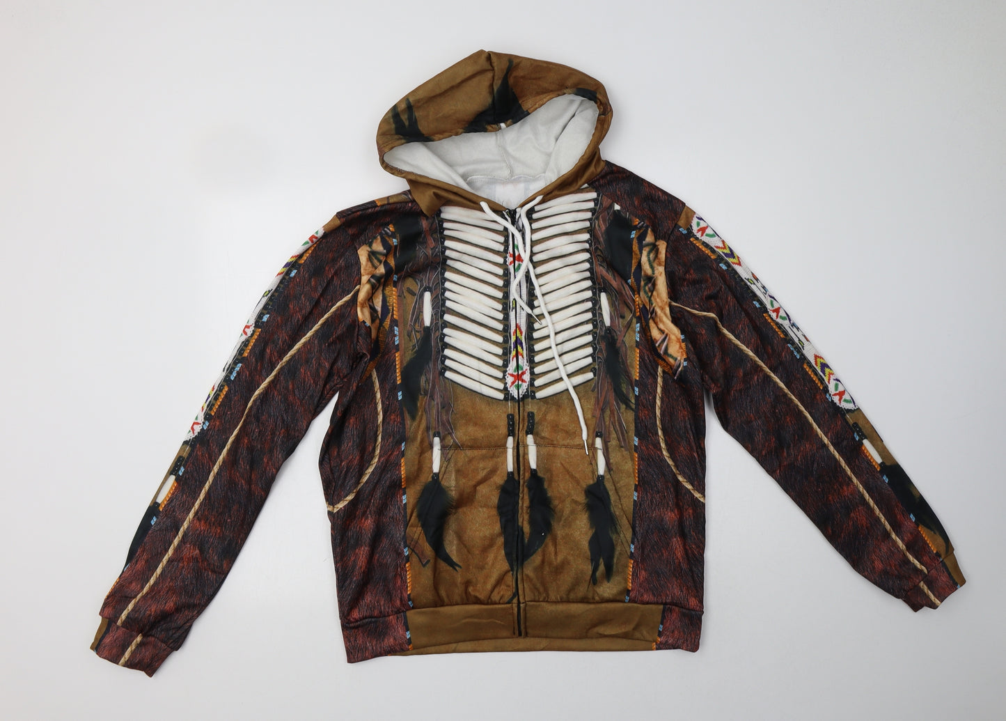 Preworn Mens Brown   Full Zip Hoodie Size M