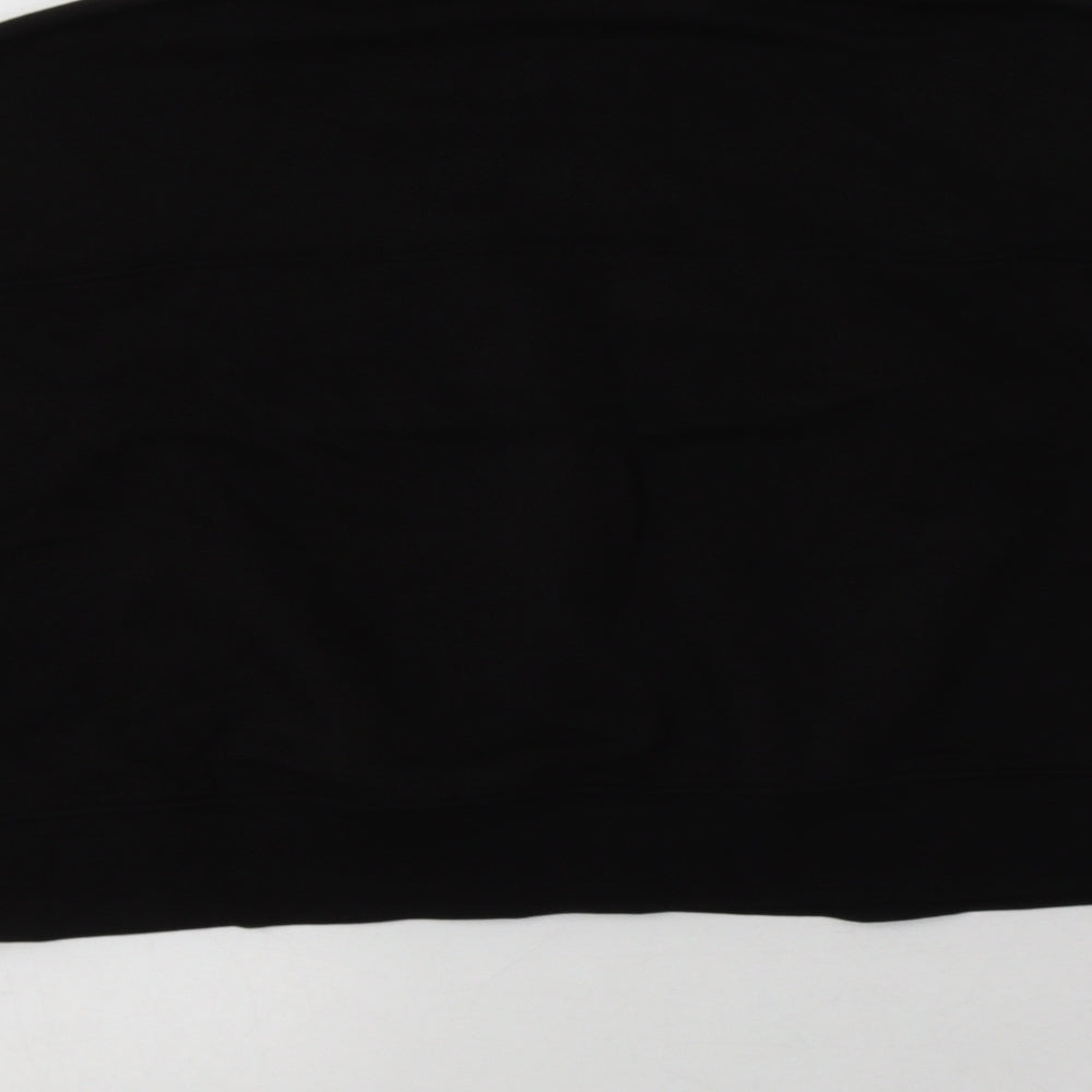 H&M Womens Black  Cotton Henley Hoodie Size M  Zip
