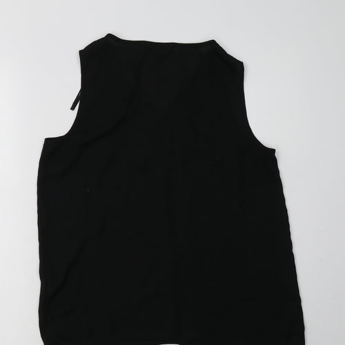Primark Womens Black  Polyester Basic Blouse Size 12 V-Neck