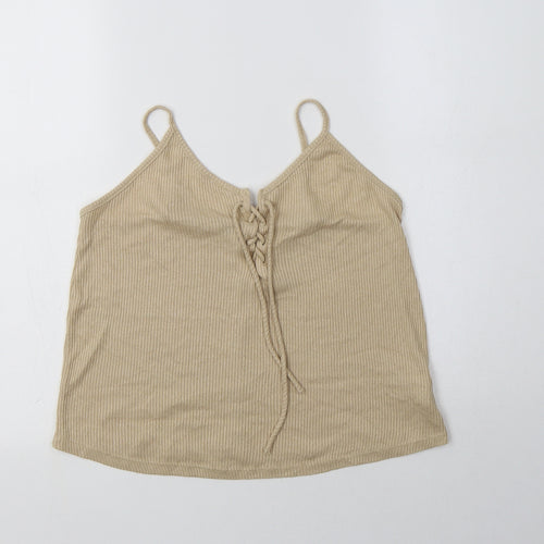 Foreve Womens Beige  Viscose Camisole Tank Size S Round Neck