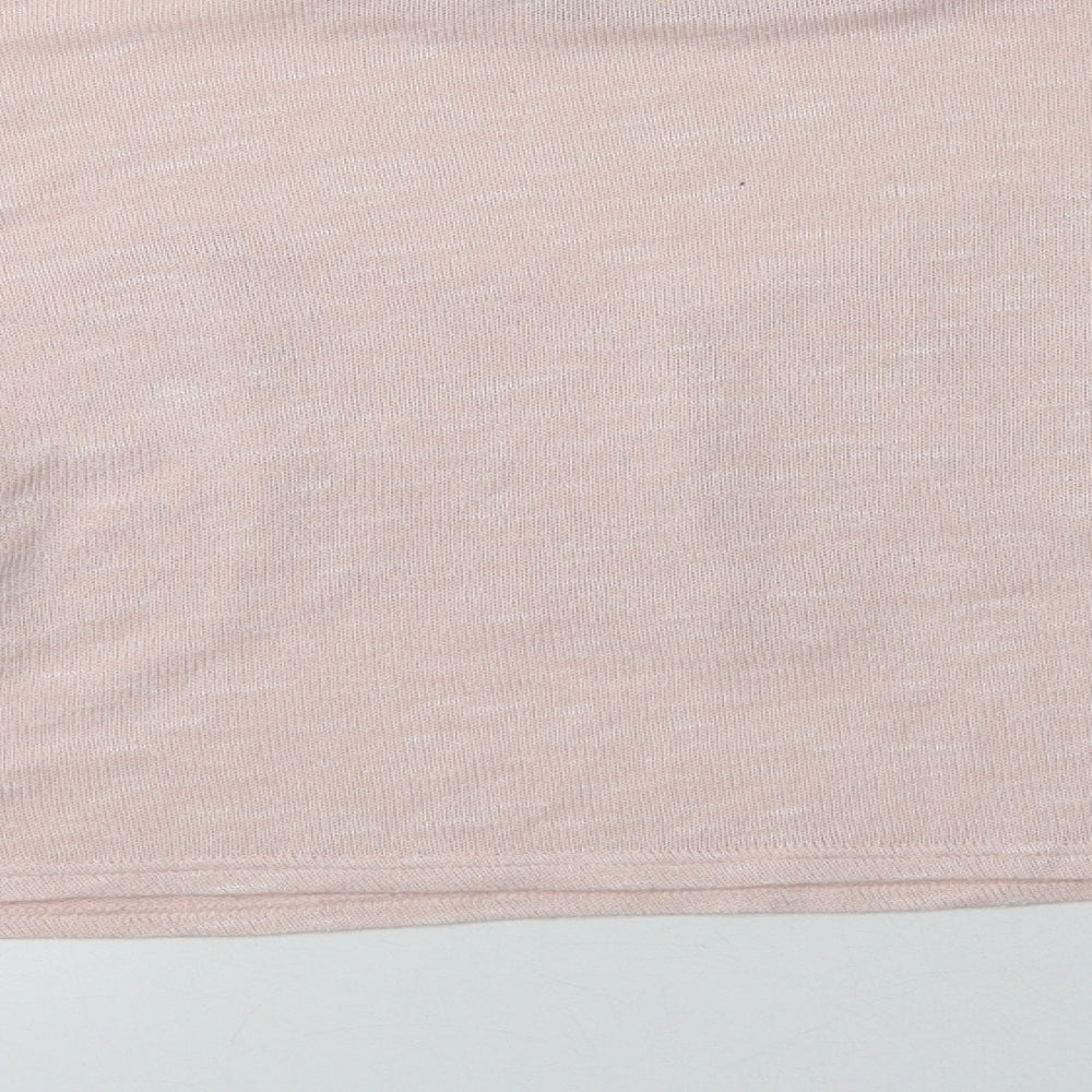 H&M Womens Pink Crew Neck  Polyester Henley Jumper Size XS   - Lace Detail