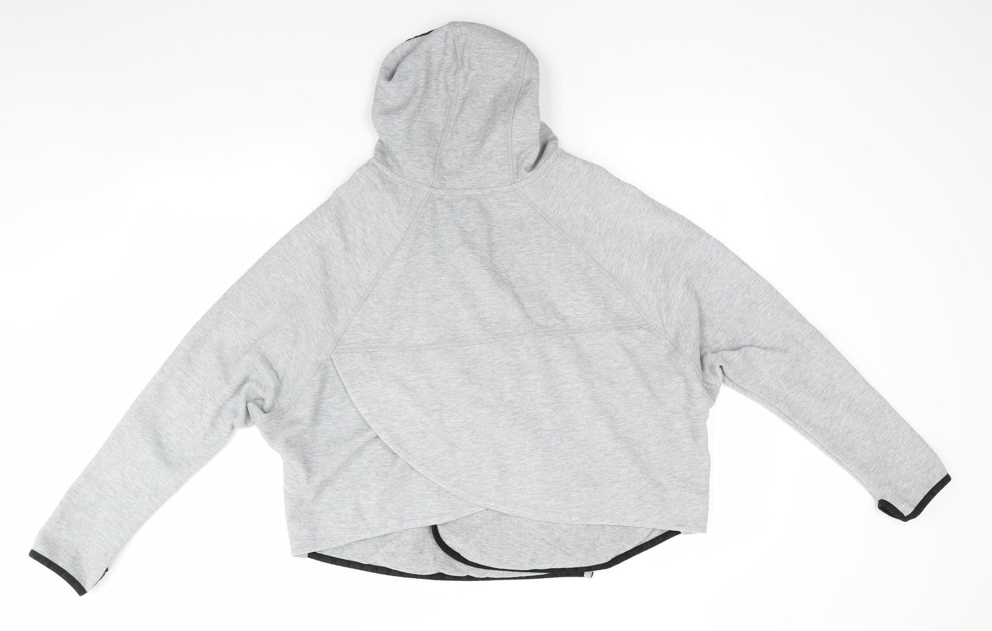 Nike Mens Grey  Cotton Full Zip Hoodie Size L   - Diagonal zip Zipped pockets