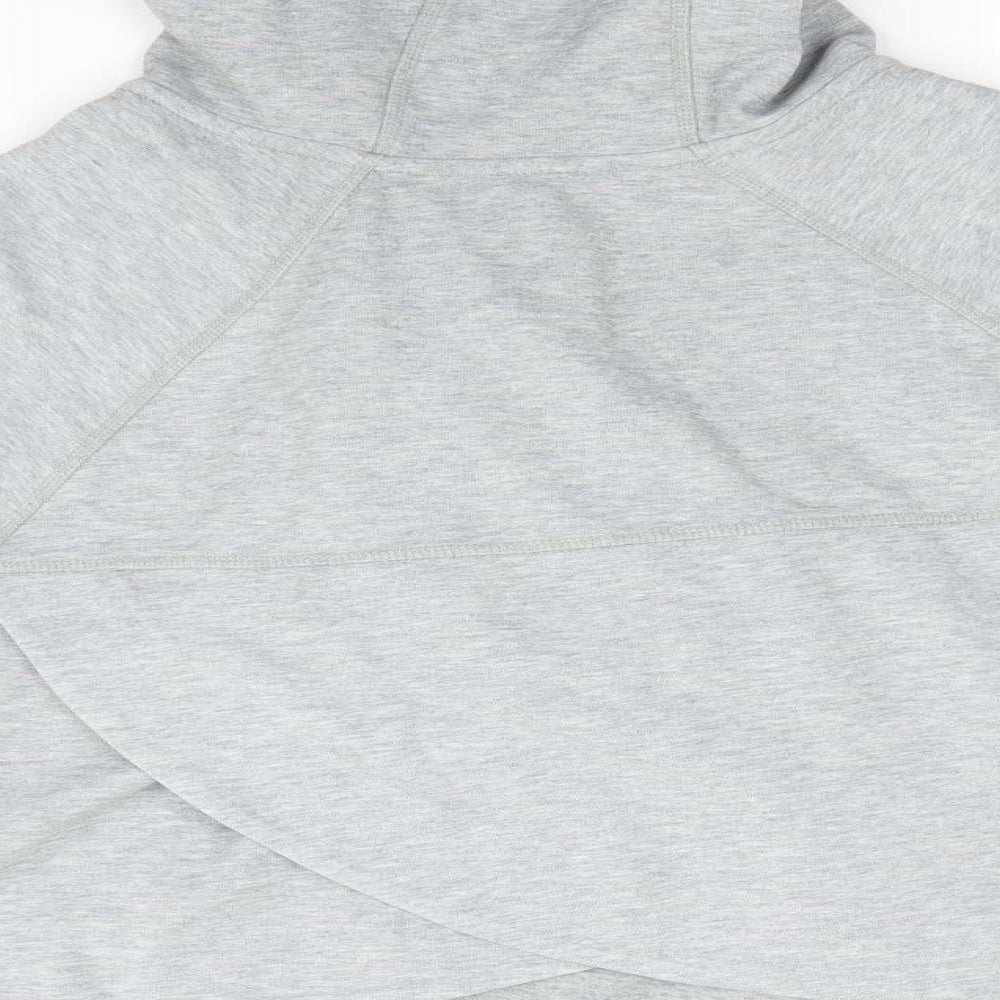 Nike Mens Grey  Cotton Full Zip Hoodie Size L   - Diagonal zip Zipped pockets