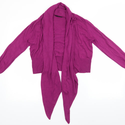 Dorothy Perkins Womens Purple V-Neck  Viscose Cardigan Jumper Size 12   - Waterfall Cardigan