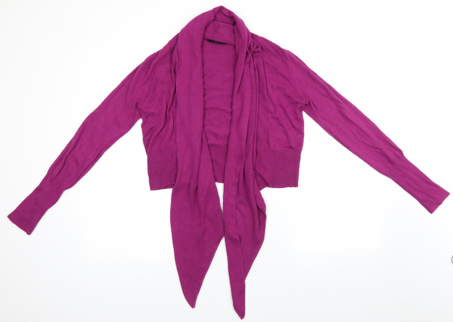 Dorothy Perkins Womens Purple V-Neck  Viscose Cardigan Jumper Size 12   - Waterfall Cardigan