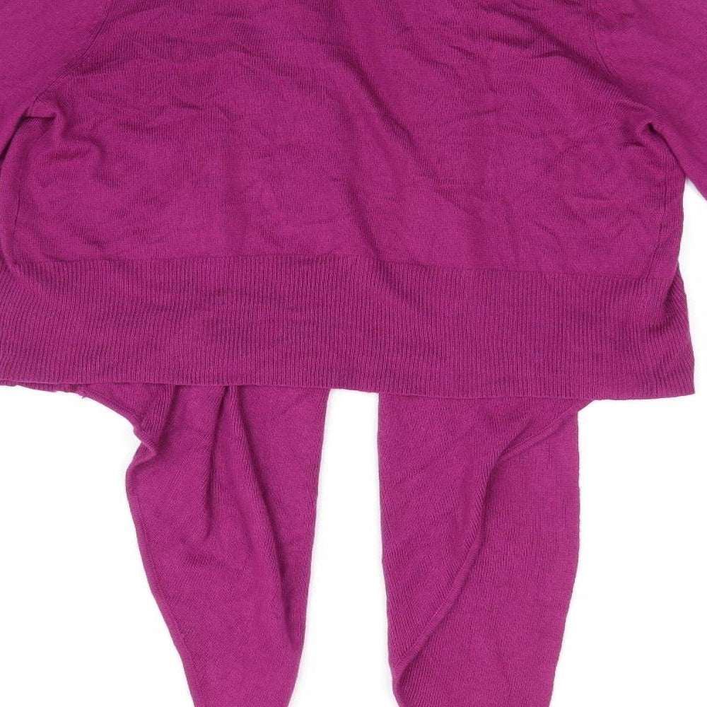 Dorothy Perkins Womens Purple V-Neck  Viscose Cardigan Jumper Size 12   - Waterfall Cardigan