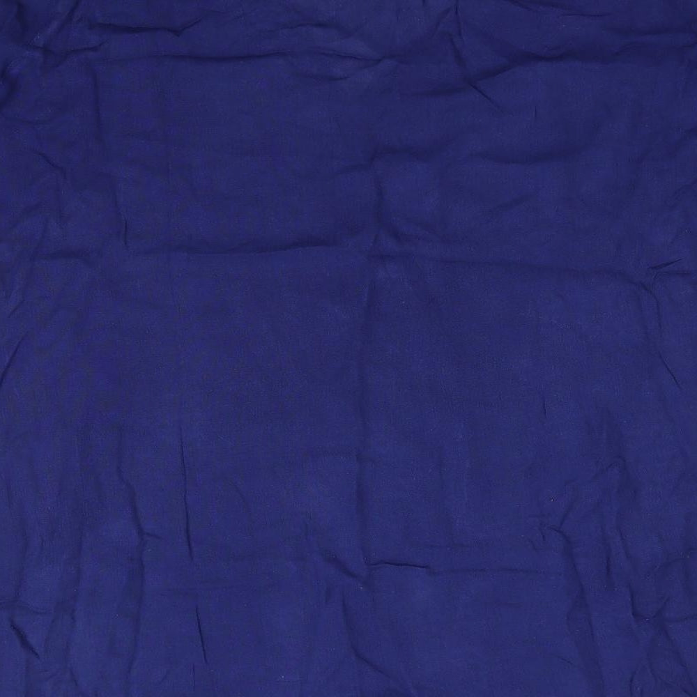 Dorothy Perkins Womens Blue  Viscose A-Line  Size M  V-Neck Pullover - Beach dress  Lace trim Elastic Cuffs