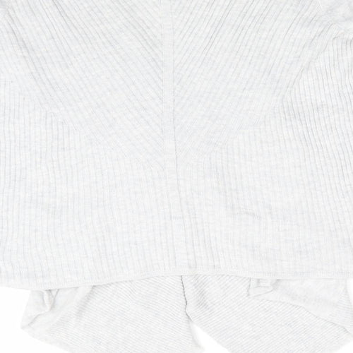 George Womens Grey V-Neck  Acrylic Cardigan Jumper Size 16   - Waterfall Cardigan Light Grey Blue Mix