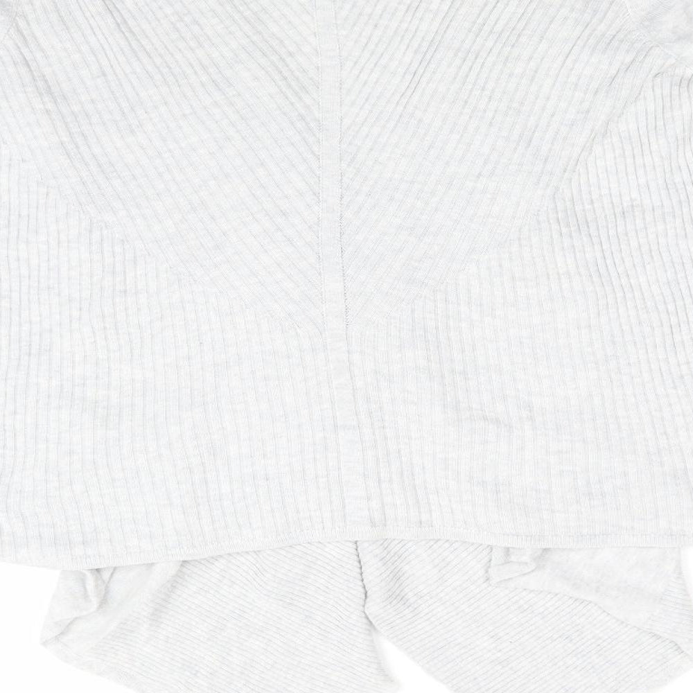 George Womens Grey V-Neck  Acrylic Cardigan Jumper Size 16   - Waterfall Cardigan Light Grey Blue Mix