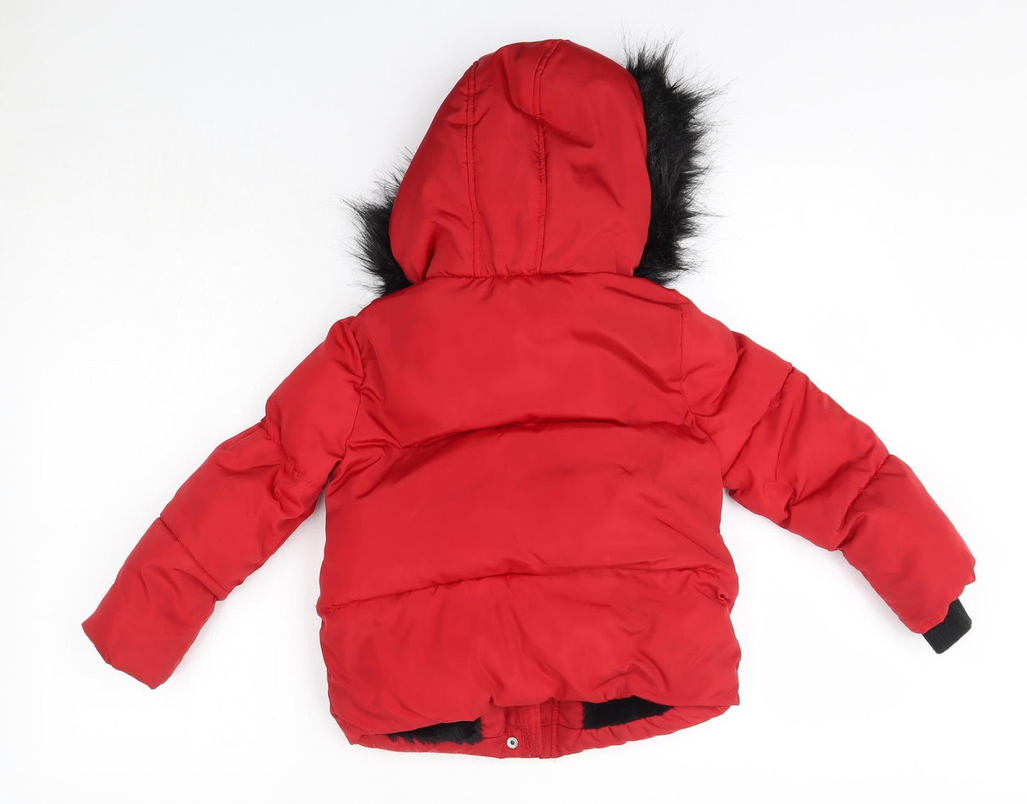 F&F Girls Red   Overcoat Coat Size 5-6 Years