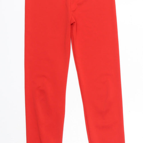 Re Tech Uk Girls Red  Polyester Jegging Trousers Size 7-8 Years  Regular