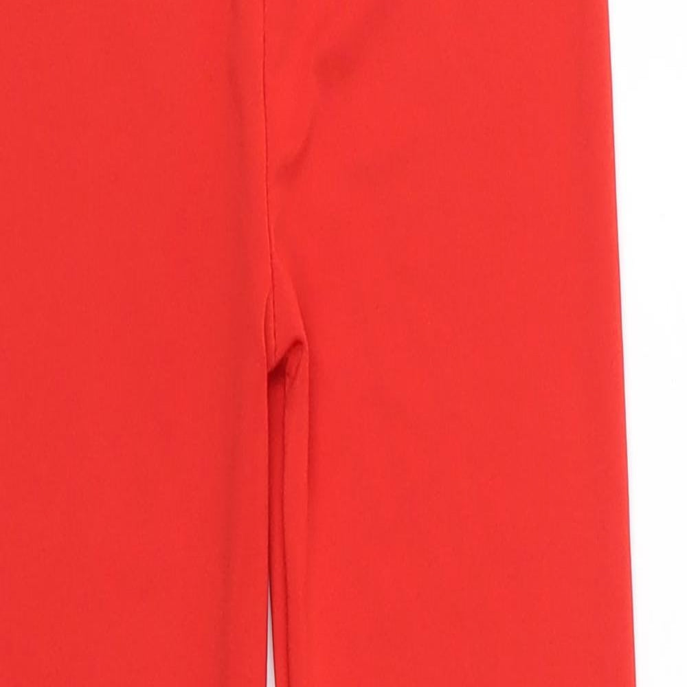 Re Tech Uk Girls Red  Polyester Jegging Trousers Size 7-8 Years  Regular