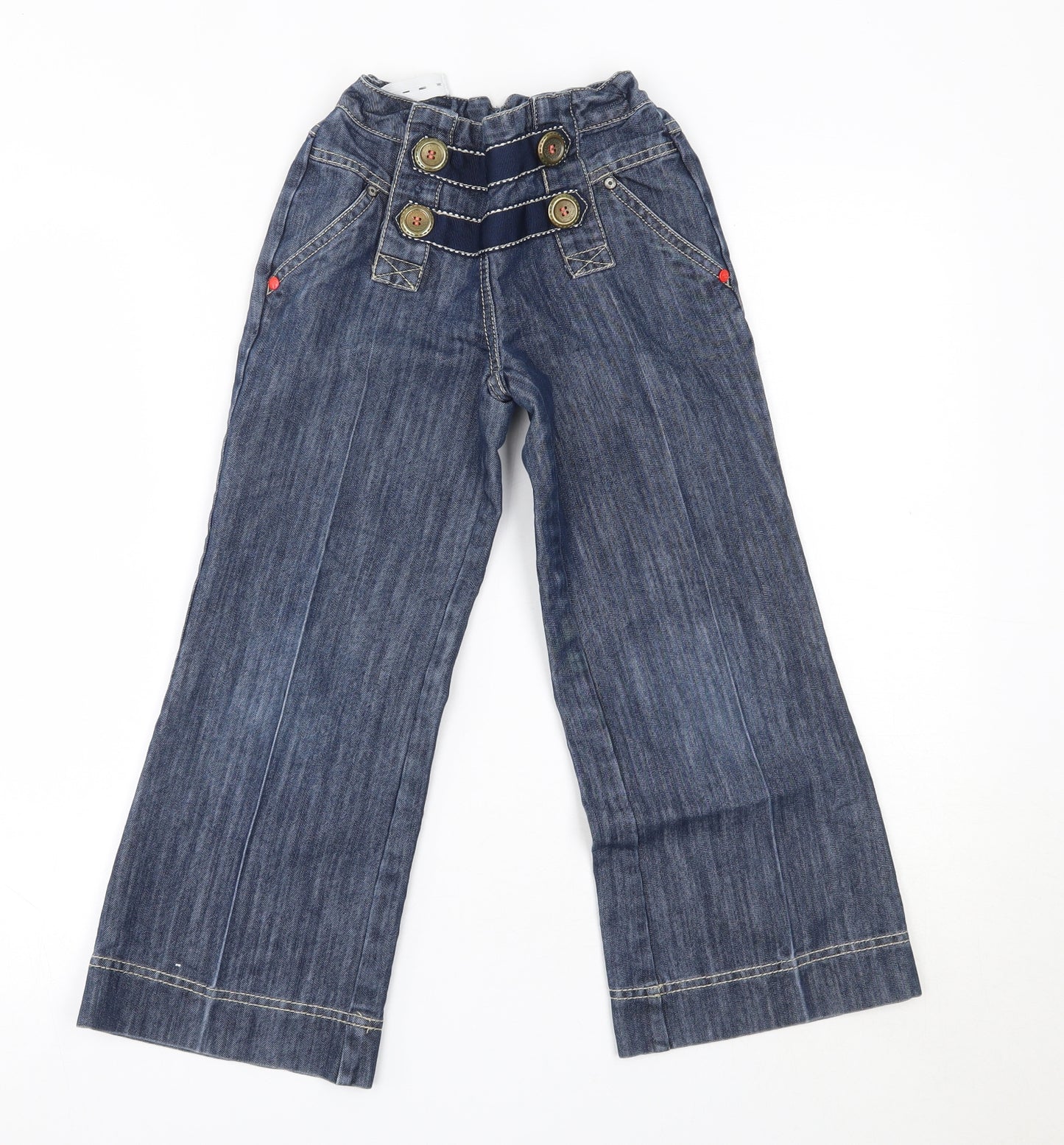 NEXT Girls Blue  Cotton Bootcut Jeans Size 8 Years  Regular