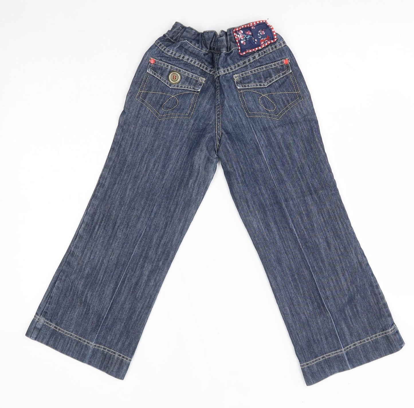 NEXT Girls Blue  Cotton Bootcut Jeans Size 8 Years  Regular