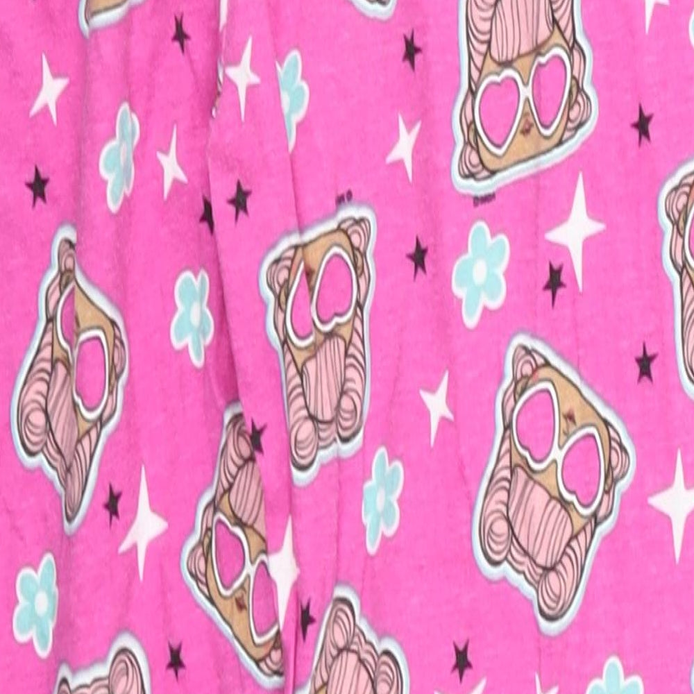 Primark Girls Pink Solid 100% Cotton  Pyjama Pants Size 6-7 Years   - LOL