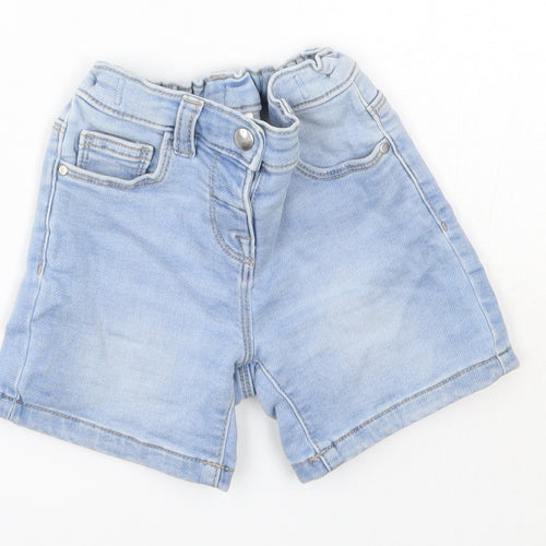 Matalan Girls Blue  Cotton Boyfriend Shorts Size 3-4 Years  Regular