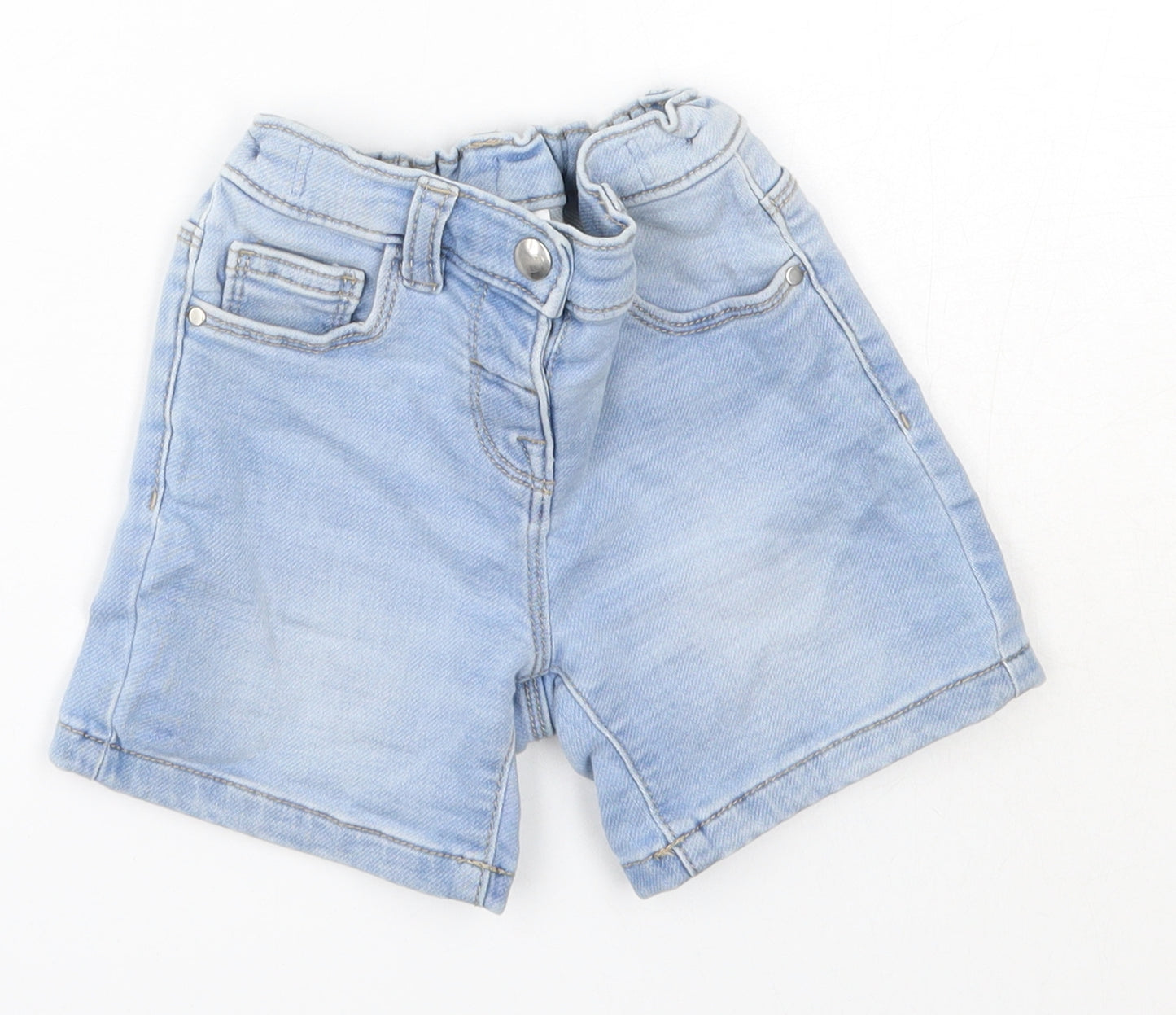 Matalan Girls Blue  Cotton Boyfriend Shorts Size 3-4 Years  Regular