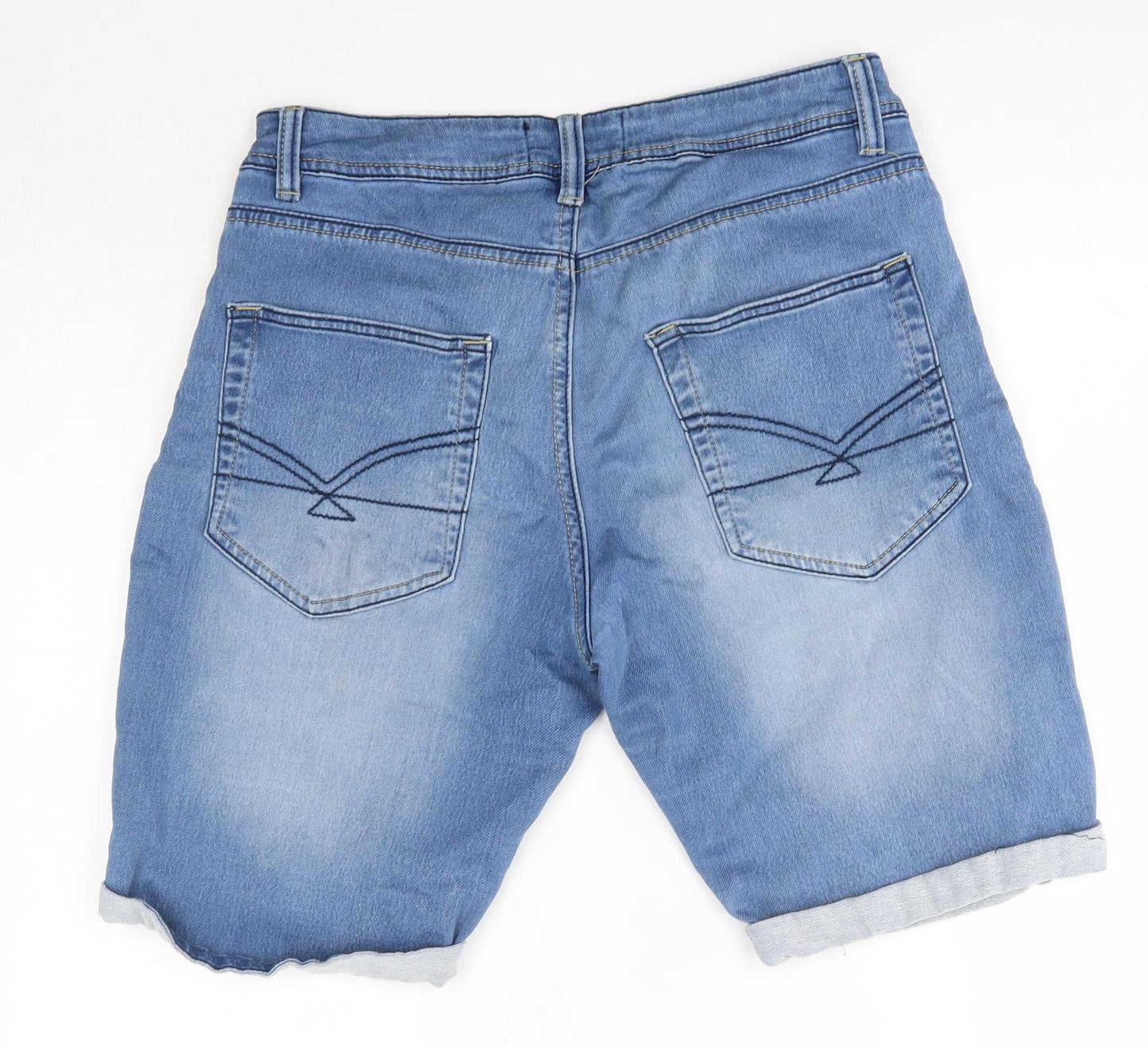 Firetrap Mens Blue  Cotton Chino Shorts Size S  Regular