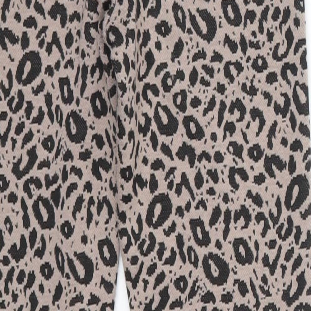 Matalan Girls Brown Animal Print Polyester Jegging Trousers Size 8-9 Years  Regular