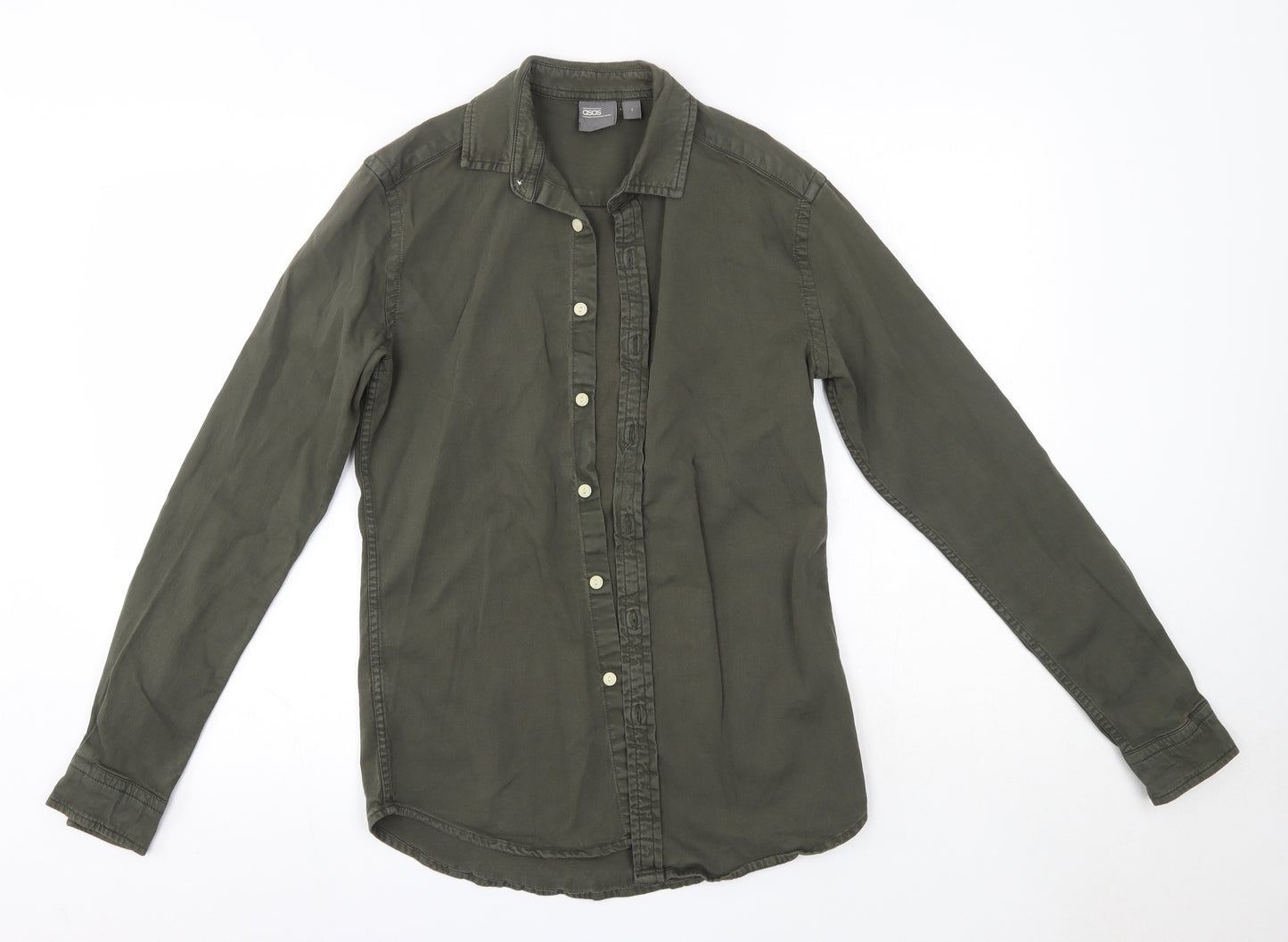 ASOS Mens Green  Cotton  Button-Up Size S Collared