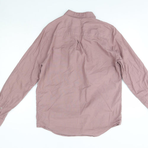 River Isalnd Mens Pink  Cotton  Button-Up Size S Collared
