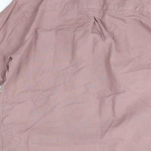 River Isalnd Mens Pink  Cotton  Button-Up Size S Collared