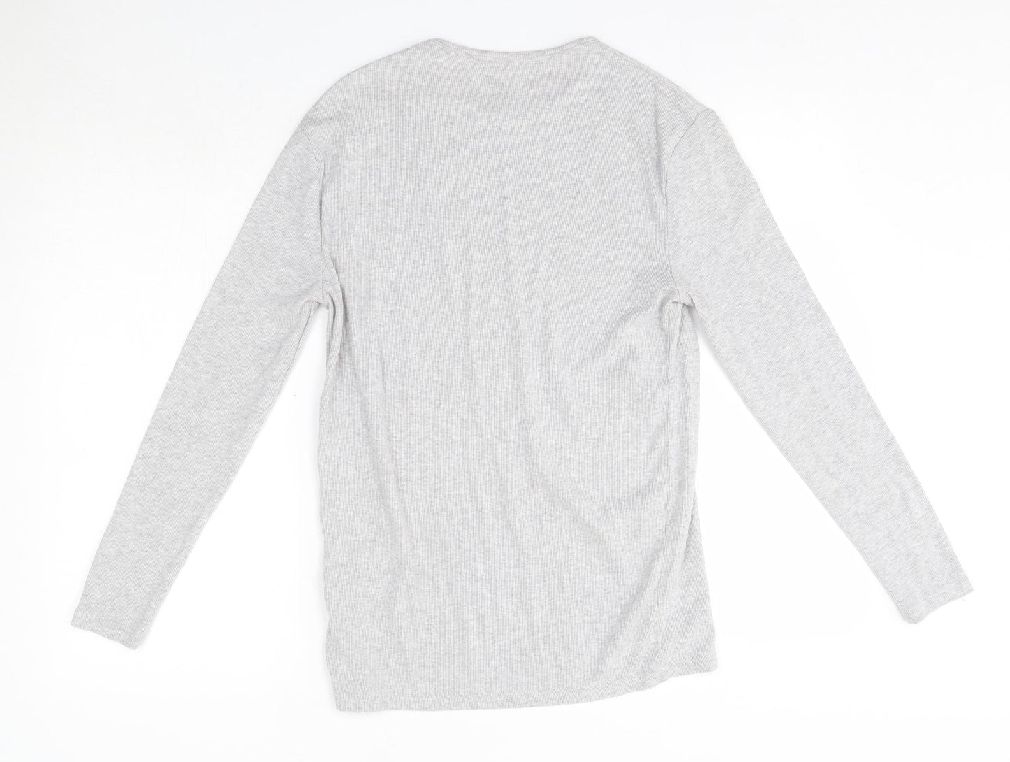 River Island Mens Grey  Polyester  T-Shirt Size S Round Neck