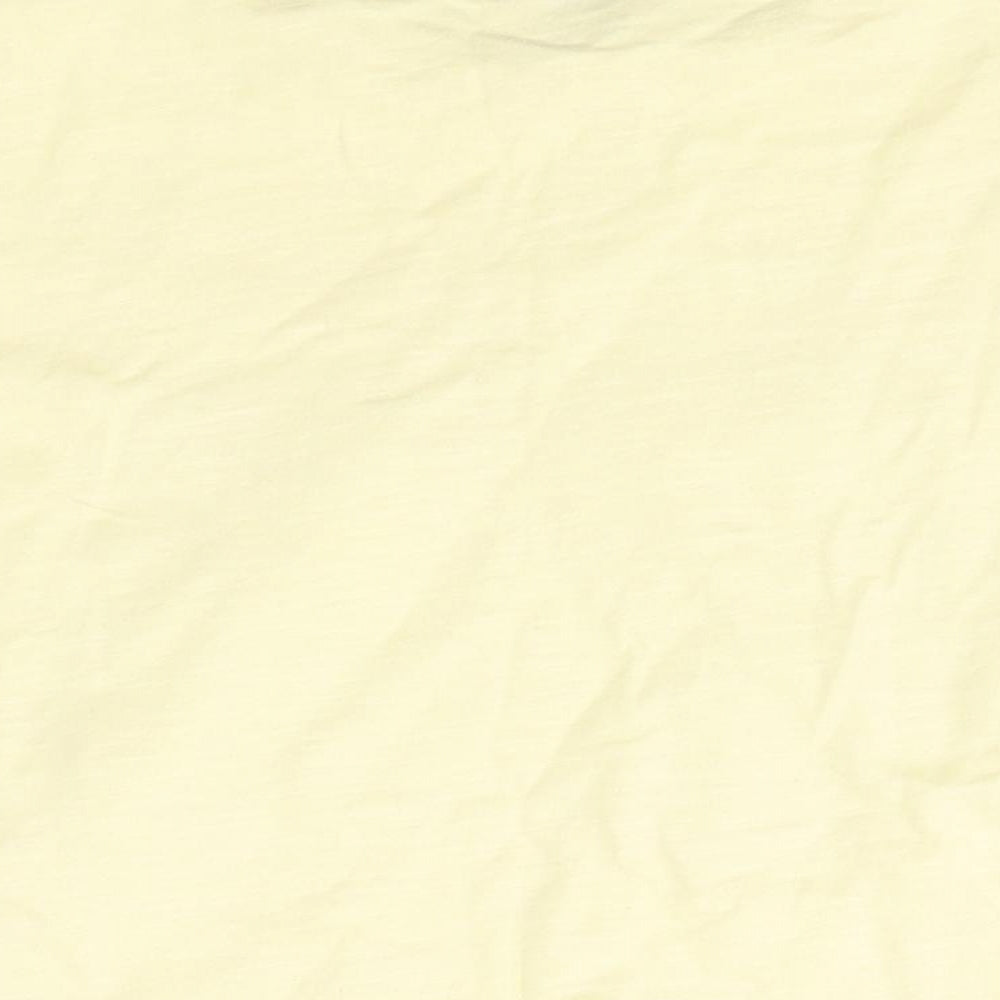 F&F Girls Yellow  Cotton Basic T-Shirt Size 8-9 Years Round Neck  - Rabbit