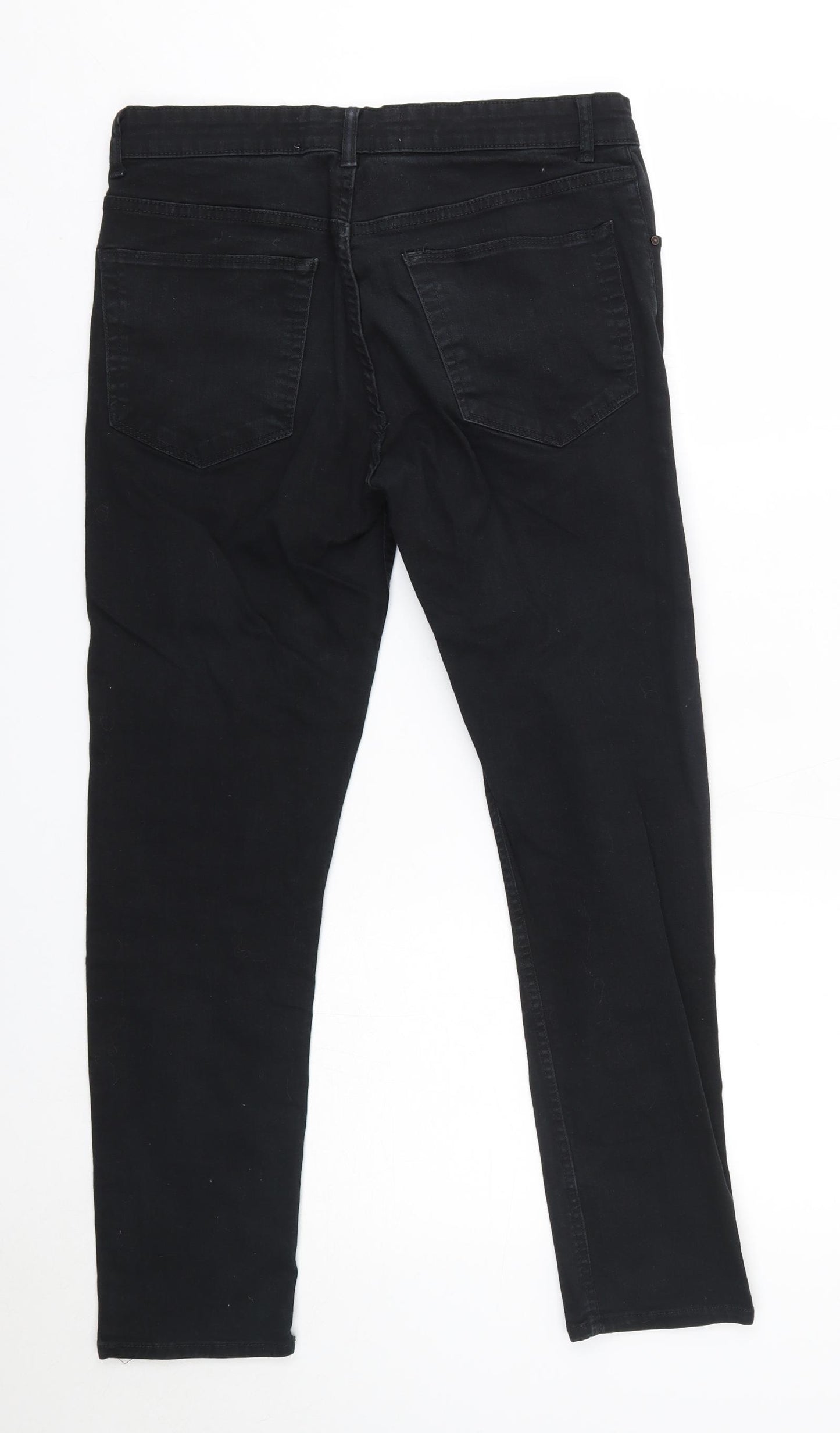 New Look Mens Black  Cotton Skinny Jeans Size 34 in L30 in Regular