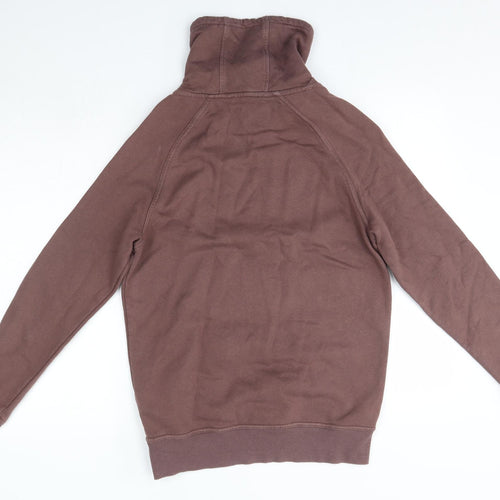 New Look Mens Brown High Neck  Cotton Pullover Jumper Size S