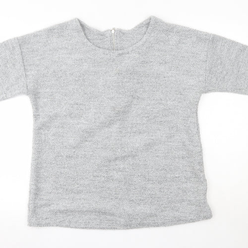 Debenhams Womens Grey Round Neck  Polyester Pullover Jumper Size 18