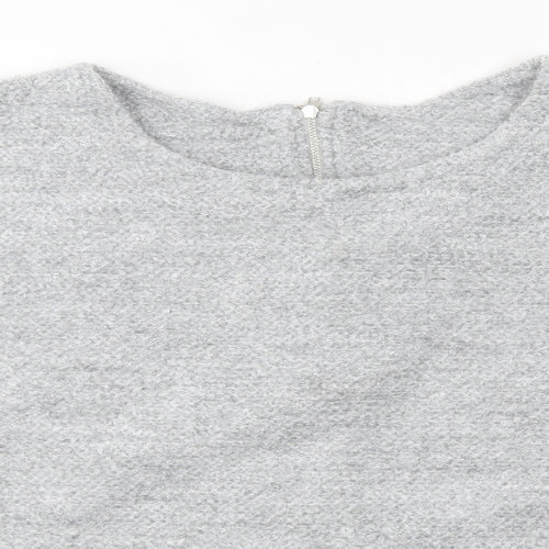 Debenhams Womens Grey Round Neck  Polyester Pullover Jumper Size 18