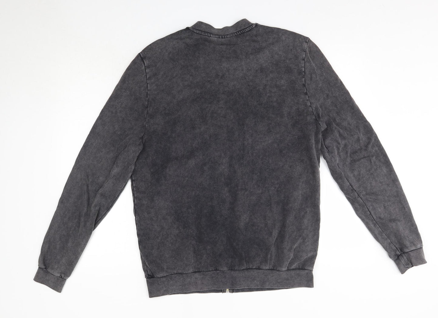 ASOS Mens Grey Round Neck  Cotton Full Zip Jumper Size M