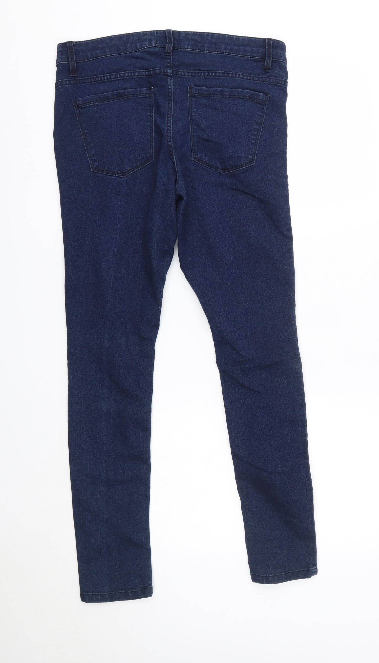 Pull&Bear Womens Blue  Cotton Skinny Jeans Size 16 L28 in Regular