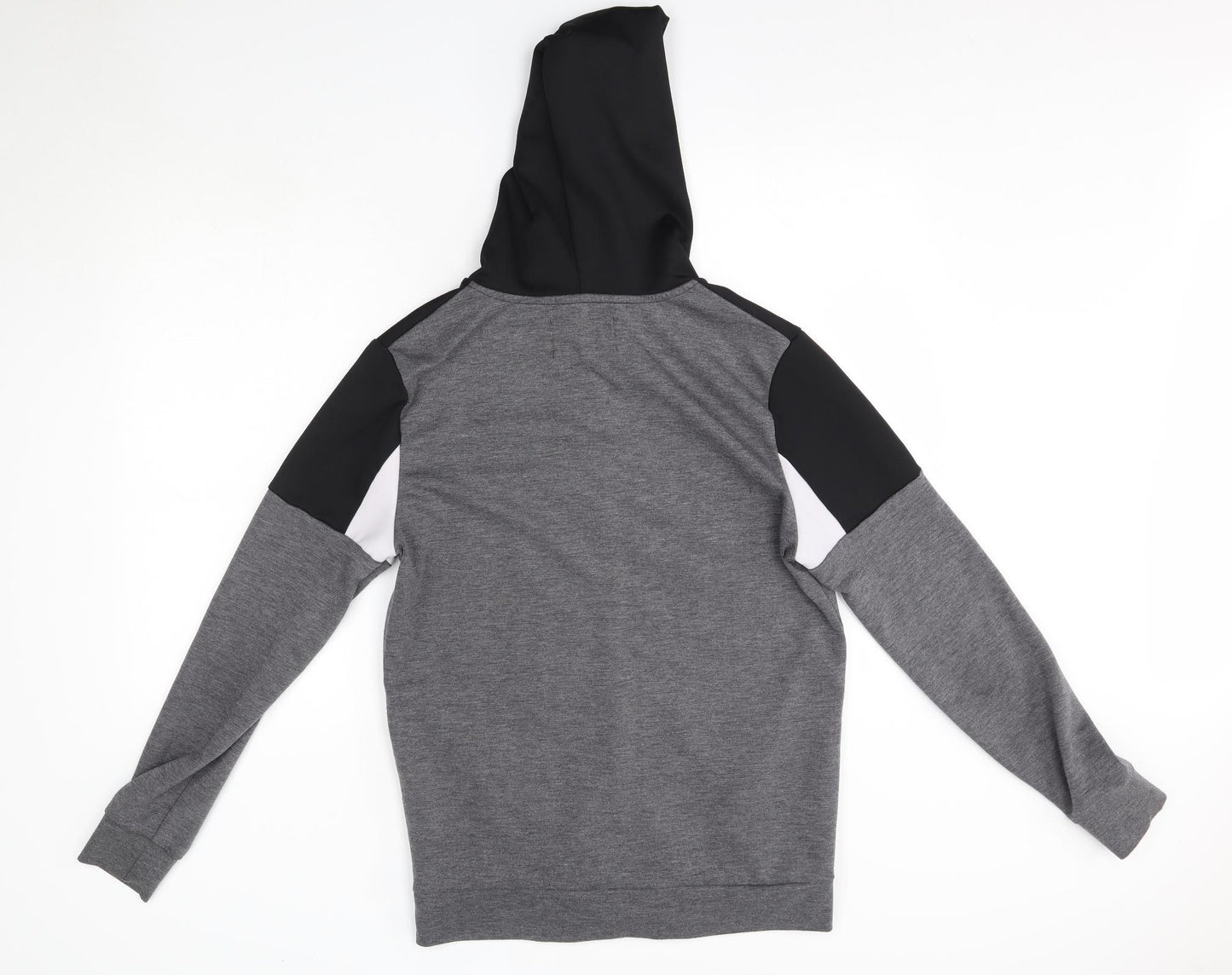 River Island Mens Grey  Polyester Full Zip Hoodie Size S