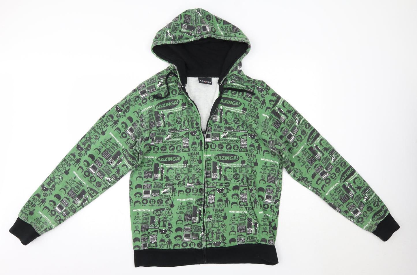 Target Mens Green  Cotton Full Zip Hoodie Size L
