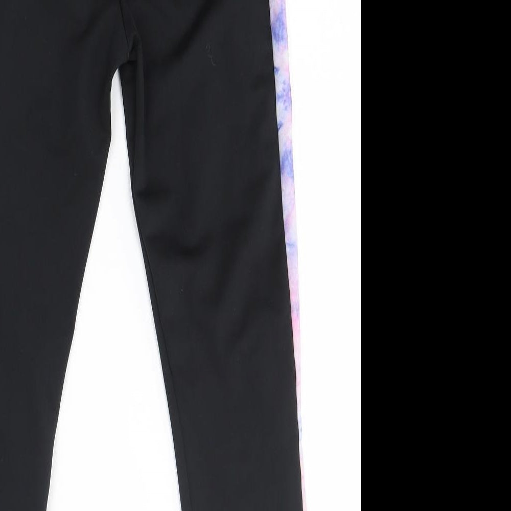 Miss Evie Girls Black  Polyester Jegging Trousers Size 7-8 Years  Regular