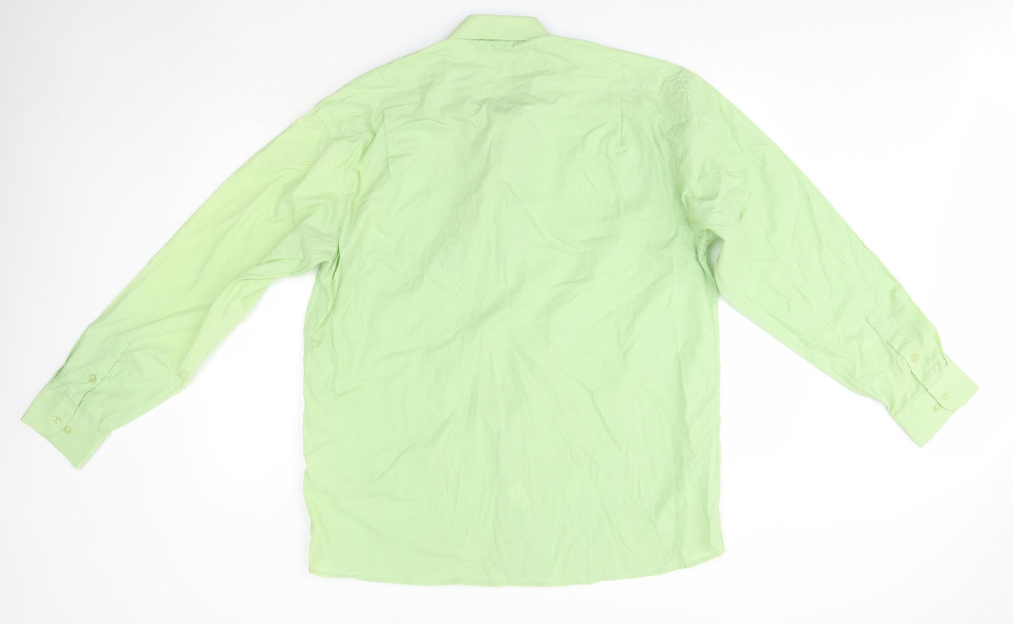 Boston Public Mens Green  Cotton  Button-Up Size 41 Collared