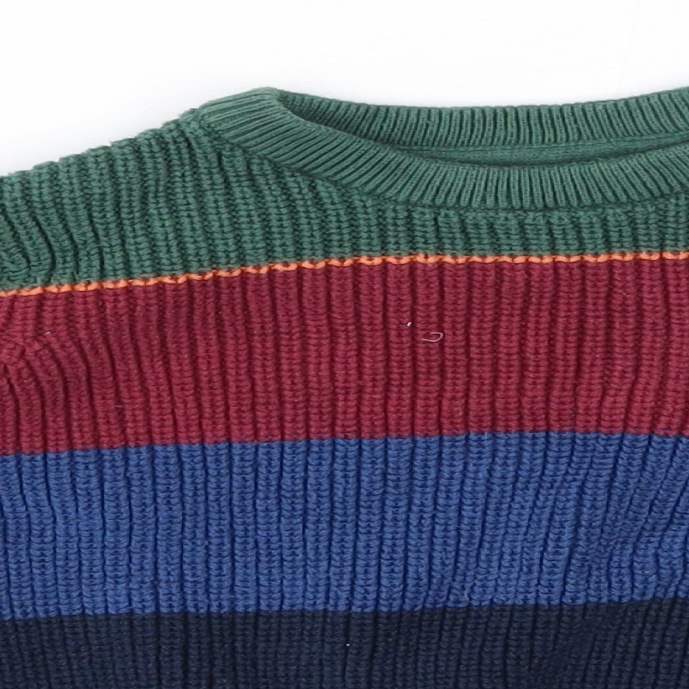 F&F Baby Multicoloured Striped Cotton Pullover Jumper Size 12-18 Months