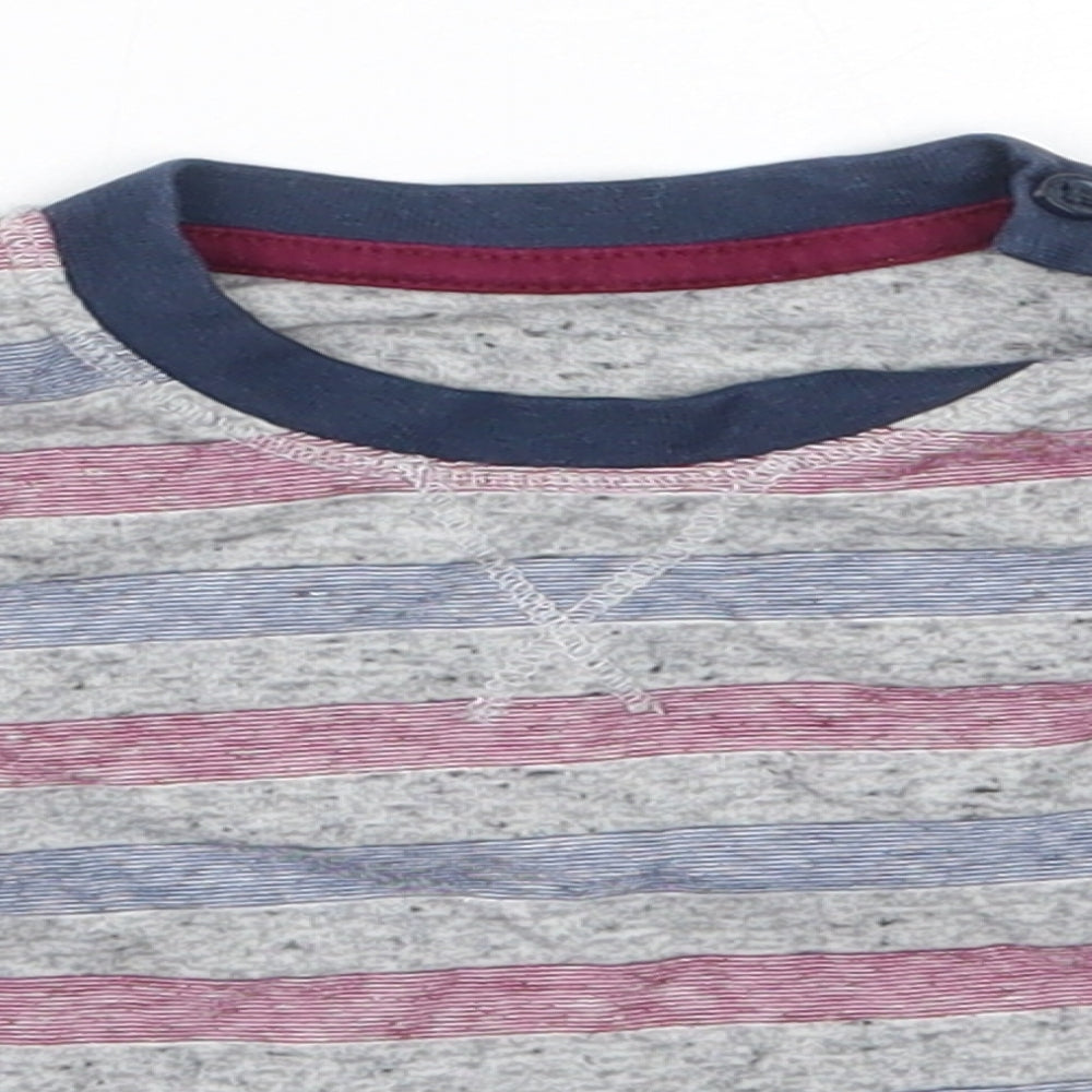 Matalan Baby Multicoloured Striped Cotton Basic Casual Size 3-6 Months Round Neck