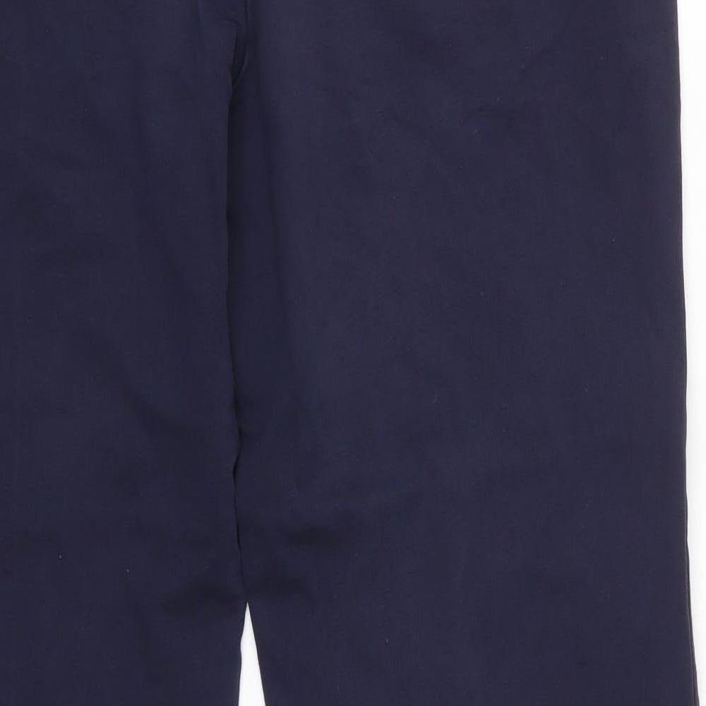 M&S Womens Blue  Cotton Jogger Trousers Size 16 L28 in Regular