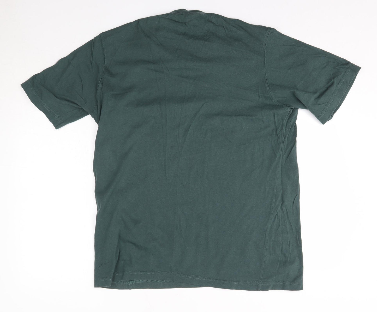BHS Mens Green  Cotton  T-Shirt Size M Round Neck