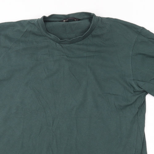 BHS Mens Green  Cotton  T-Shirt Size M Round Neck