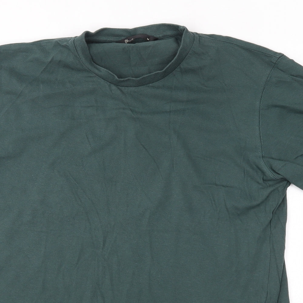 BHS Mens Green  Cotton  T-Shirt Size M Round Neck